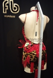 Leopard and red latin dress