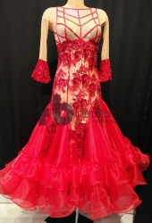 ABITO DANZE STANDARD PIZZO ALTAMODA ROSSO