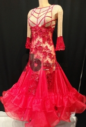 ABITO DANZE STANDARD PIZZO ALTAMODA ROSSO