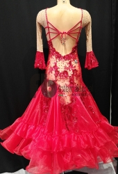 ABITO DANZE STANDARD PIZZO ALTAMODA ROSSO