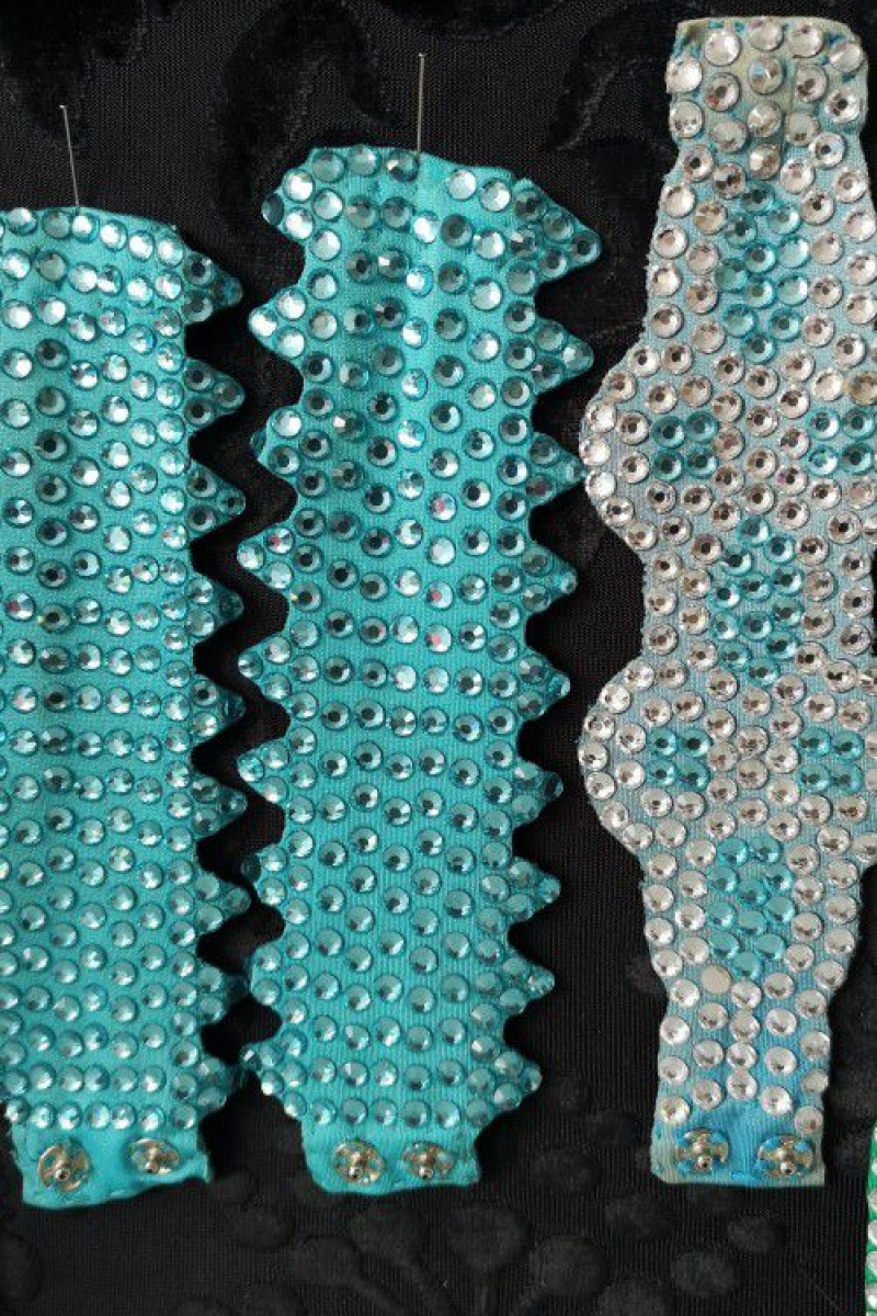 Turquoise rhinestones accessories