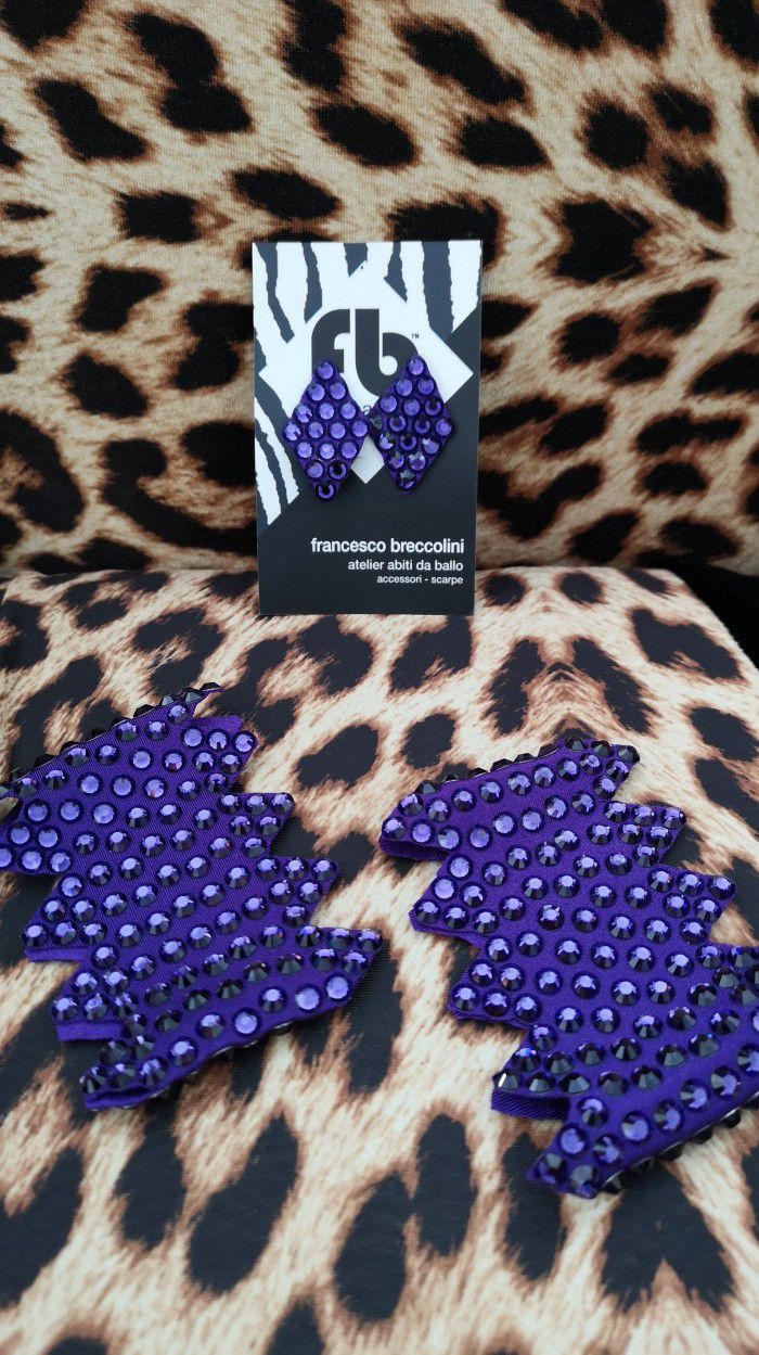 Purple rhinestones accessories